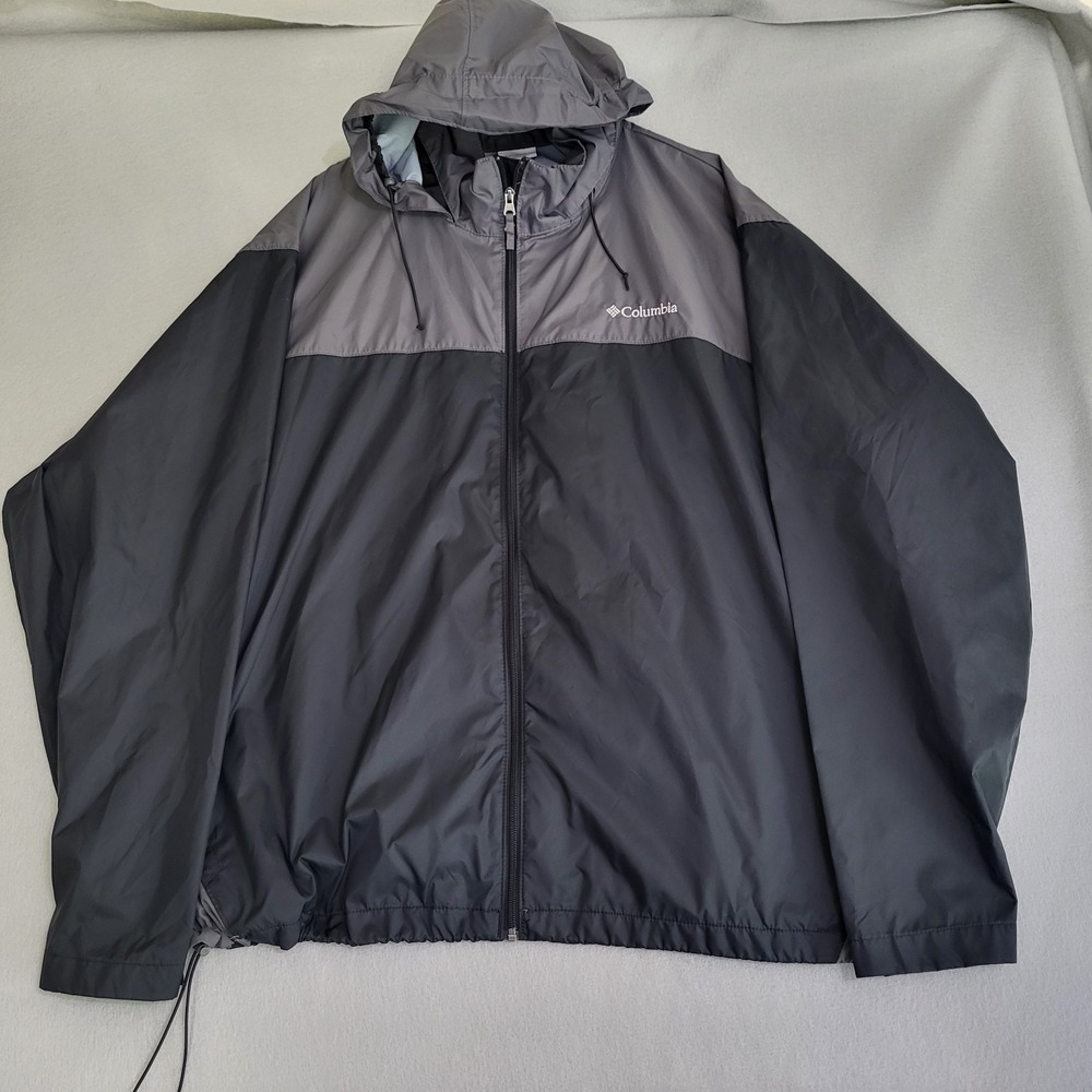 Columbia Glennaker Lake Rain Jacket Full Zip Nylon Windbreaker Men's Size 4X